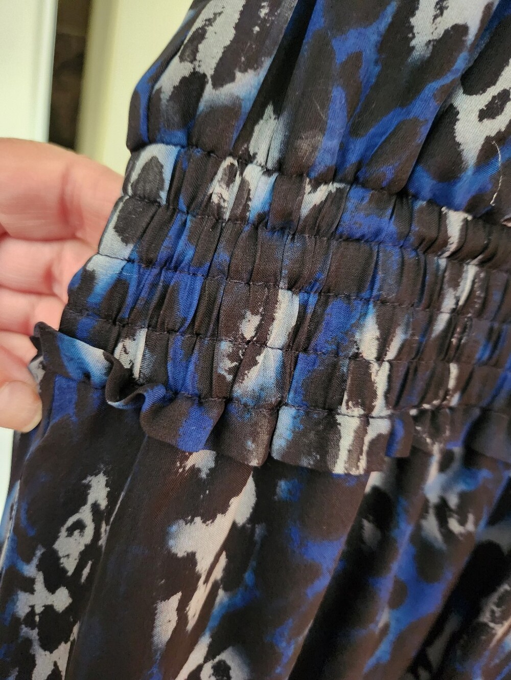 Ramy Brook sz S Blue Leopard Silk Dress Flowy - Picture 6 of 15